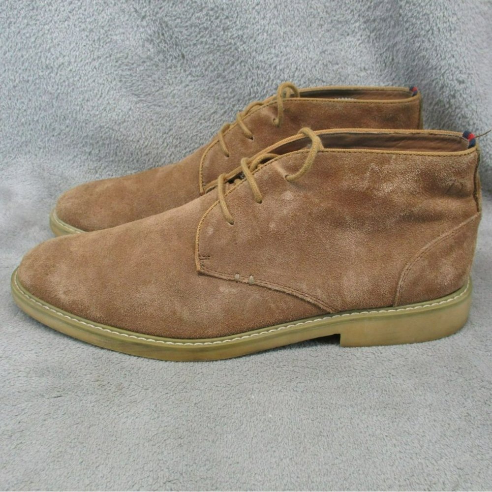 Peter Werth Shoes Mens Size 10 Tan Leather Lace Up Desert Boots